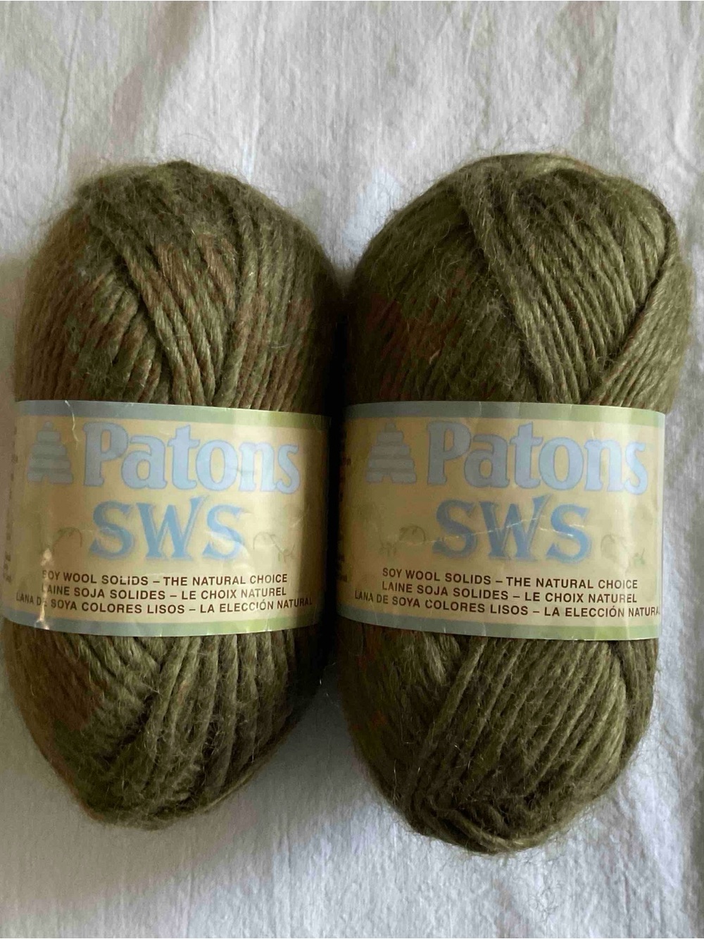 Patons SWS Yarn 2 Skeins - Natural Moss